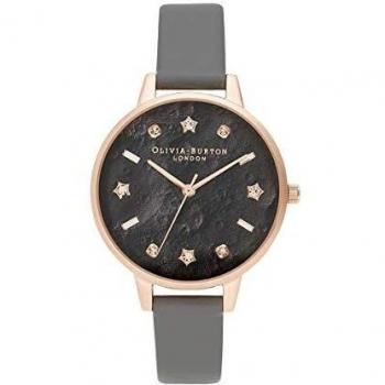 Olivia Burton Reloj Mujer Analogico Cuarzo con Correa de Piel OB16GD55