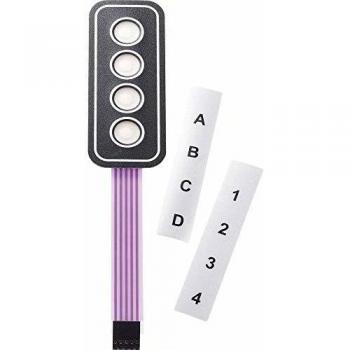 APEM AC3533 Tastiera a membrana autoadesivo, con etichette di siglatura Matrice tastiera 1 x 4 1 pz