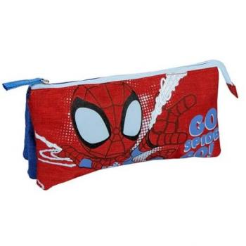 Portatodo Triple Spider-Man Rojo 22×12 cm