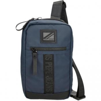 Pepe Jeans. Bandolera riñonera Hoxton azul marino