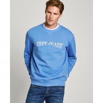 Sudadera Pepe Jeans Dylan Azul con Logo Bordado