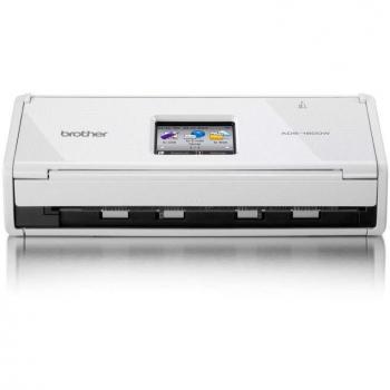 Brother ADS-1600W Wireless Compact Network Scanner, 18 ppm, 20-sheet ADF, Dual CIS for Automatic Front/Back Scanning (Certified Refurbished)