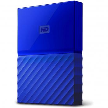 Western Digital My Passport Hard Disk Esterno Portatile, USB 3.0, Software di Backup Automatico, per PC, per Xbox One e PlayStation 4, 1 TB, Blu