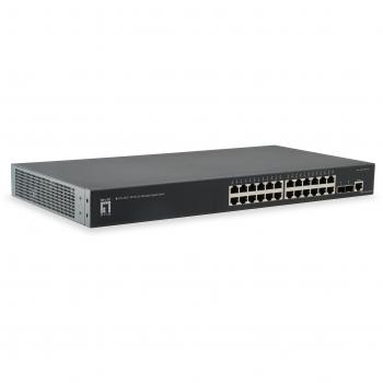 LevelOne GTL-2661 Gestito L2 Gigabit Ethernet (10/100/1000) Supporto Power over Ethernet (PoE) Nero