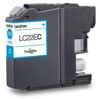 Brother LC22EC Cartuccia InkJet Originale, Alta Capacità, fino a 1200 Pagine, per Stampante MFCJ5920DW, Colore Ciano