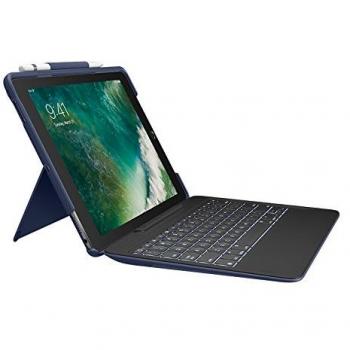 Logitech Slim Combo Cover iPad con tastiera, compatibile con iPad Air 3a generazione A2152, A2123, A2153, A2154 e iPad Pro 10.5 A1701, layout francese AZERTY, blu