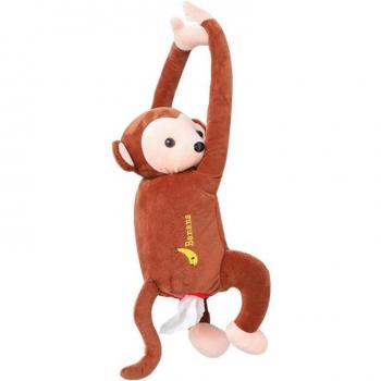 Caja de pañuelos de papel con diseño de mono para coche