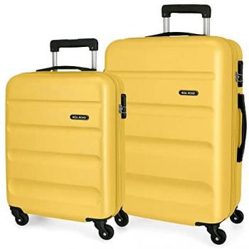 Roll Road unisex. 584956D Juego de dos maletas rígidas 55-65cm Flex ocre