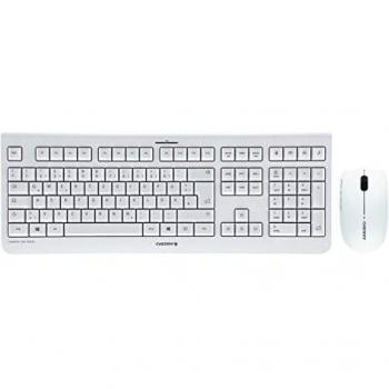 Cherry DW 3000 Wireless Keyboard+Mouse Set with 4 Additional Keys, German Layout, QWERTY Keyboard, GS Approval, White, JD-0710DE-0