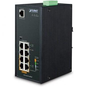 Planet IGS-4215-4P4T Managed Layer 2 Gigabit Ethernet (10/100/1000) Black Power over Ethernet (PoE) Switch