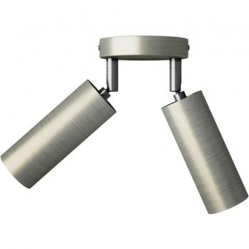 Lámpara Doble Tubo E14 con Pantalla Redonda