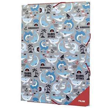 MILAN Carpeta ligera Shark Attack, gris NUEVO