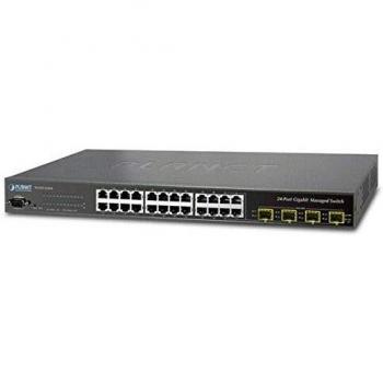 Planet WGSW-24040 managed switch L2+ Gigabit Ethernet (10/100/1000) Black 1U
