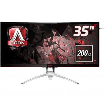 AOC AGON AG352QCX Monitor Gaming da 35 Curvo, WFHD, 2560x1080, 200Hz, 4 msec, Speaker, D-Sub, HDMI, DP, 2 Porte USB, Nero