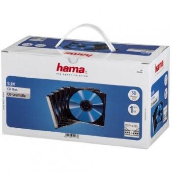 HAMA 51269 – Astuccio slim per 50 CD, trasparente