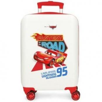 Maleta Cabina Disney Cars Good Mood Rígida 50 cm Blanco