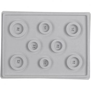 Collar Gris Flocado con Tablero de Cuentas