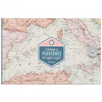 Mr. Wonderful Álbum de Viaje Vamos a perdernos en algún Lugar, Cartón, Rosa, 23x3.5x15 cm