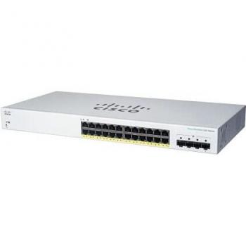 Cisco Business 220 CBS220-24T-4G Switch Gestito L2 24 x 10/100/1000 + 4 x Gigabit SFP (Uplink) Montabile a Rack Bianco