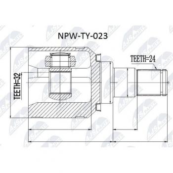 Jogo de Apoios NTY NPW-TY-023 – Transmissão Incluída