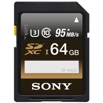 Sony SF64UZ Scheda SDXC UHS‑I 64 GB – Class 10, U3, Nero