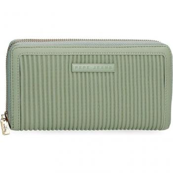 Pepe Jeans cartera Aurora mujer verde con cremallera