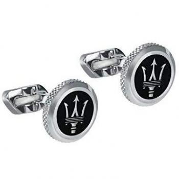 Maserati Gemelos para hombre, Colección Jewels, longitud 2,5 cm, en acero, PVD negro