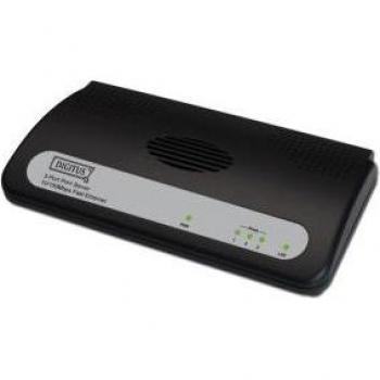 Server di stampa Digitus 10‑100 RJ45 con 2 USB e 1 porta parallela