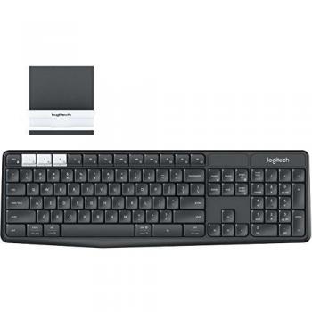 Logitech K375s Tastiera RF Wireless + Bluetooth QWERTZ Ceco Graphite, White