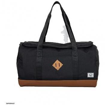Bolsa de viaje ecológica Herschel 37 l negra y marrón