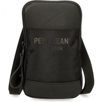 Pepe Jeans. Bandolera portamóvil Bromley negro