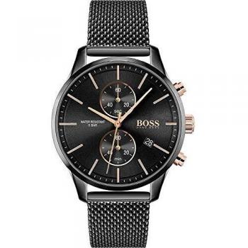 Reloj Cronógrafo BOSS Hombre Cuarzo Correa Malla Acero Inoxidable Negro