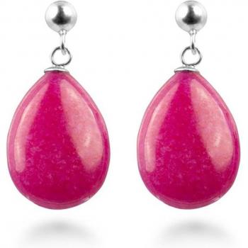 Pendientes Luxenter Kenitna Plata 925 + Ágata Rosa