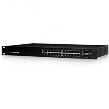 Ubiquiti EdgeSwitch ES-24-250W Managed Network Switch L2/L3 Gigabit Ethernet (10/100/1000) Power over Ethernet (PoE) 1U Black Network Switch