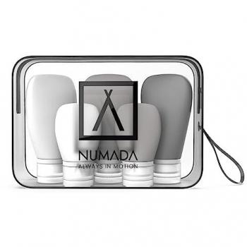 Numada Neceser Transparente Midweek A20 con 5 Botes de Silicona