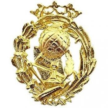 Inmaculada Romero Insignia Profesional Magisterio Escudo Plata 925m Ley 20mm Pin Chapado Oro