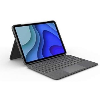 Custodia per Tablet e Tastiera Logitech Folio Touch Grigio Qwerty in Spagnolo