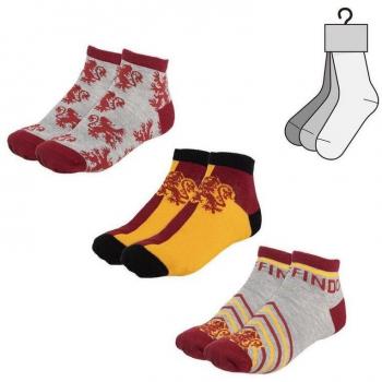 Pack 3 Calcetines Tobilleros Harry Potter Gryffindor Tallas: 36-40