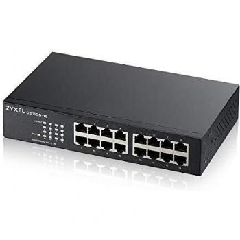 Zyxel Switch Unmanaged, 16 porte Gigabit, design senza ventole [GS1100-16]