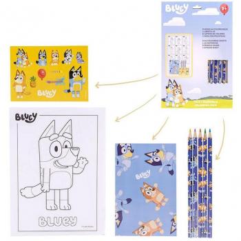 Set de Papelería Coloreable Bluey
