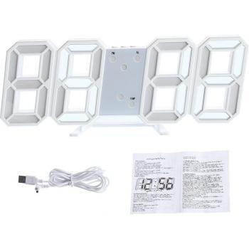 Reloj de Pared Digital LED Moderno con Alarma y Temperatura