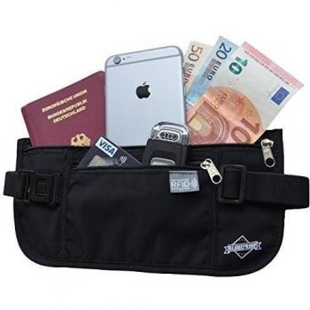 Cinturón para dinero con protección RFID, cartera de viaje oculta para hombres y mujeres, riñonera interior discreta ideal para las vacaciones de invierno