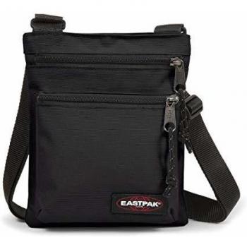 Eastpak Bolso Pequeño Nylon Negro Correa Ajustable Bolsillo Delantero